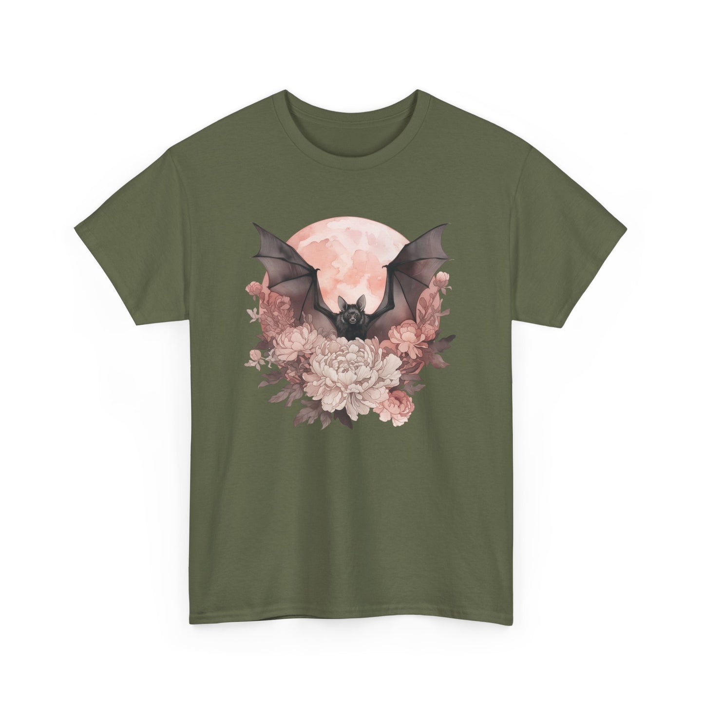 Strawberry Moon Bat Unisex Heavy Cotton Tee