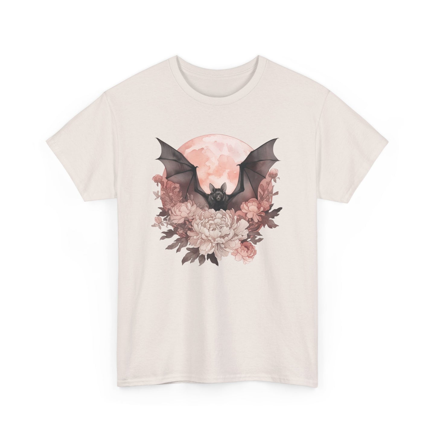Strawberry Moon Bat Unisex Heavy Cotton Tee