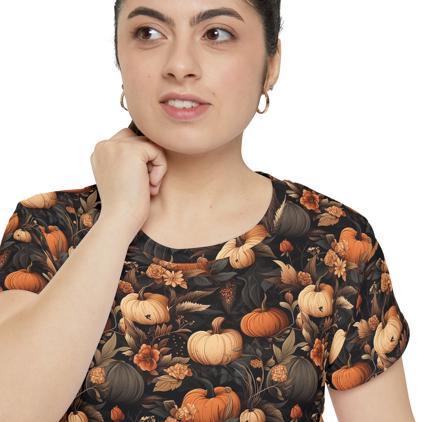 Pumpkin Harvest Women's Short Sleeve Shirt (AOP)