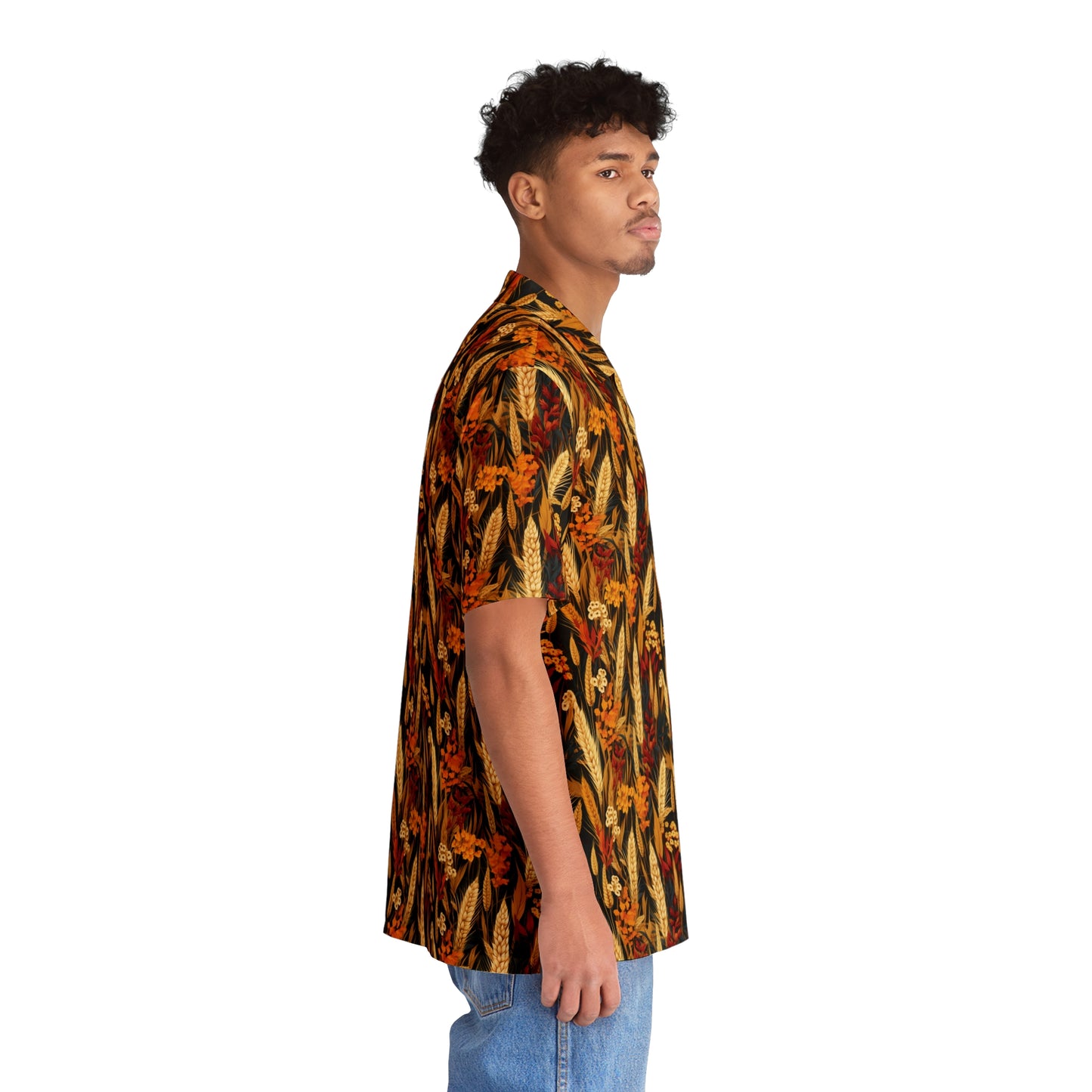 Wheat Men's Hawaiian Shirt (AOP)