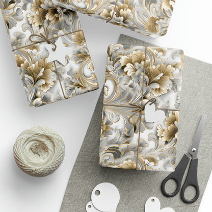 Silver & Gold Filigree Wrapping Papers