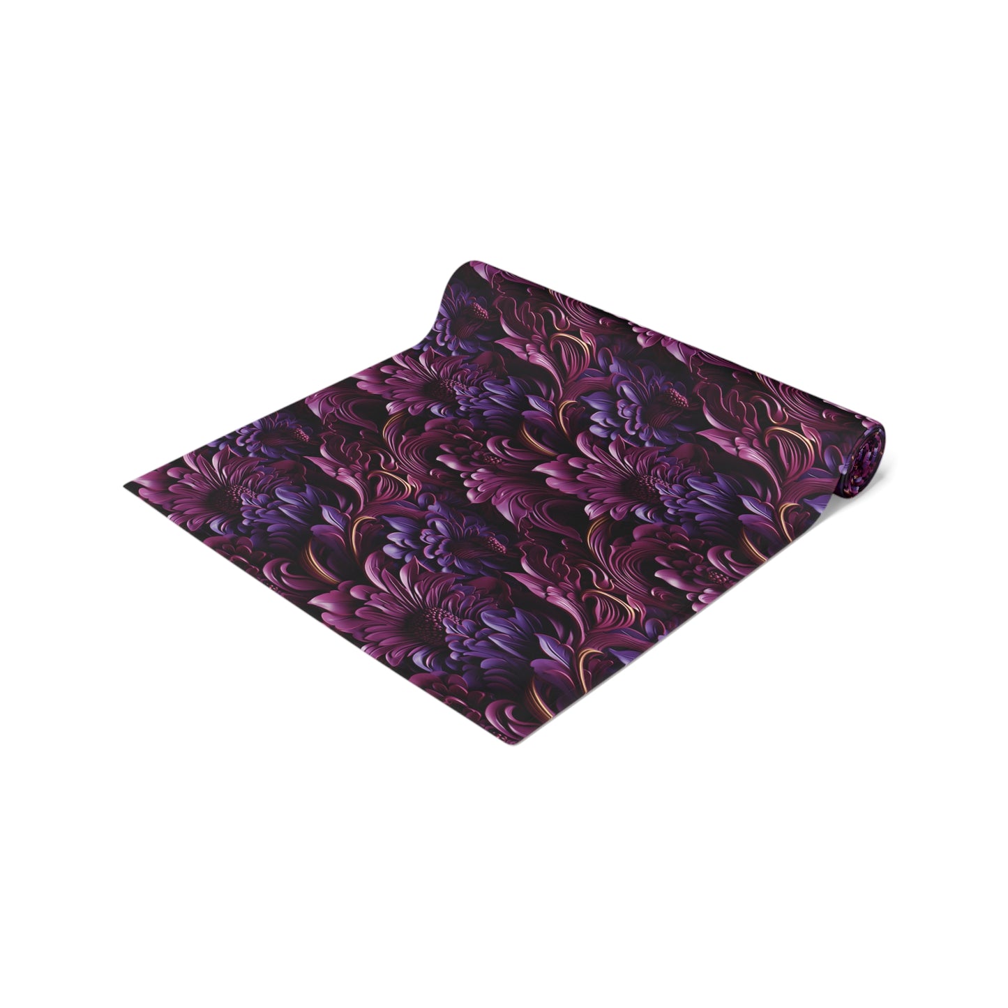 Purple Florals Table Runner (Cotton, Poly)