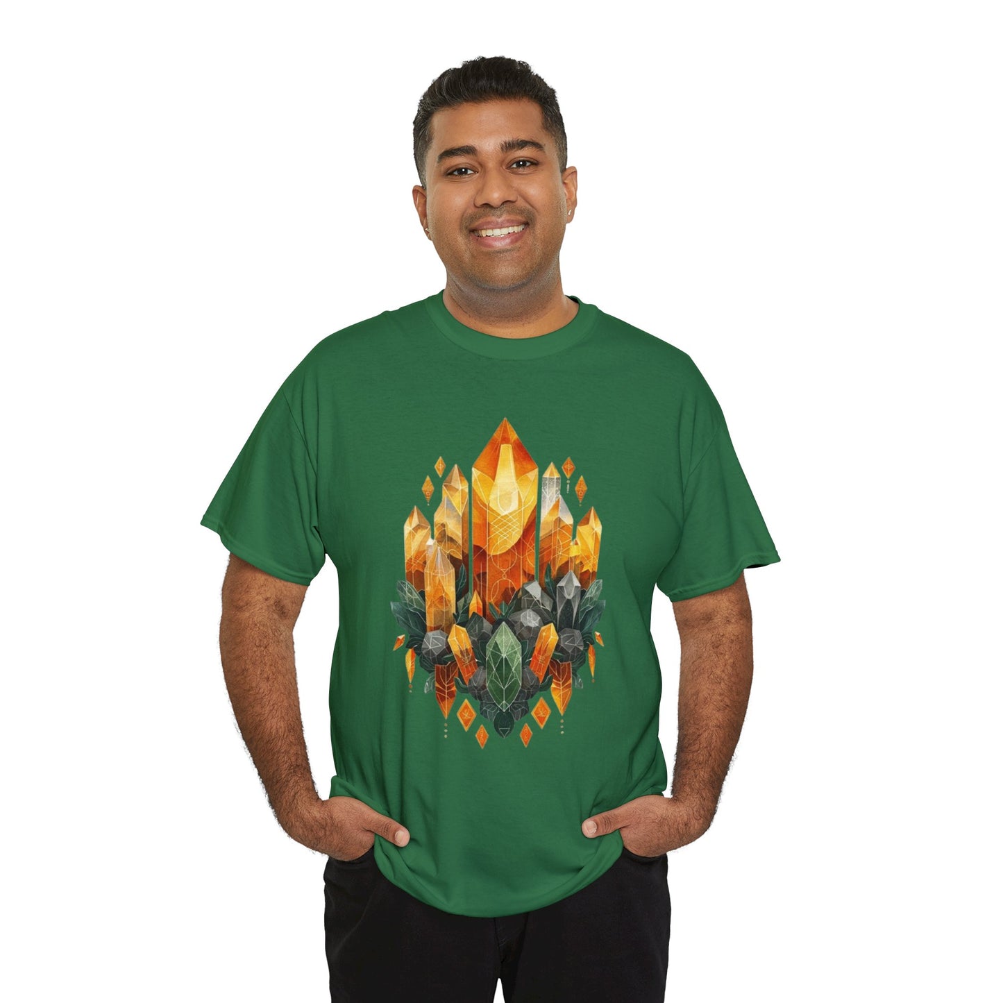 Earthen Crystal Cluster Unisex Heavy Cotton Tee