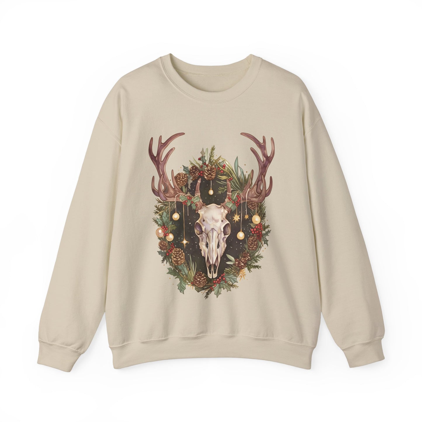 Reindeer Skull Unisex Heavy Blend™ Crewneck Sweatshirt