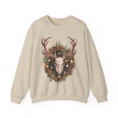 Reindeer Skull Unisex Heavy Blend™ Crewneck Sweatshirt