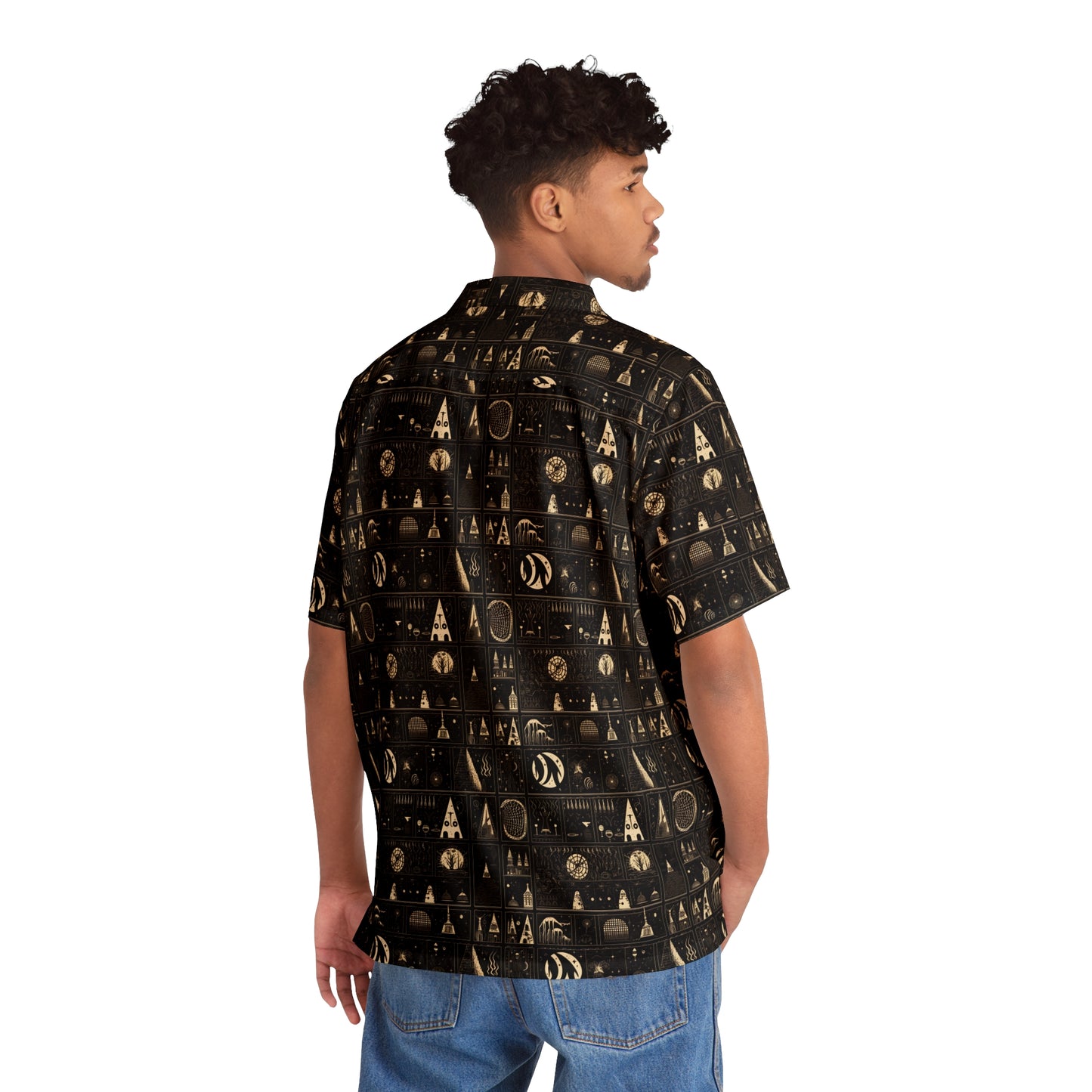 Cursed Sigils Men's Hawaiian Shirt (AOP)