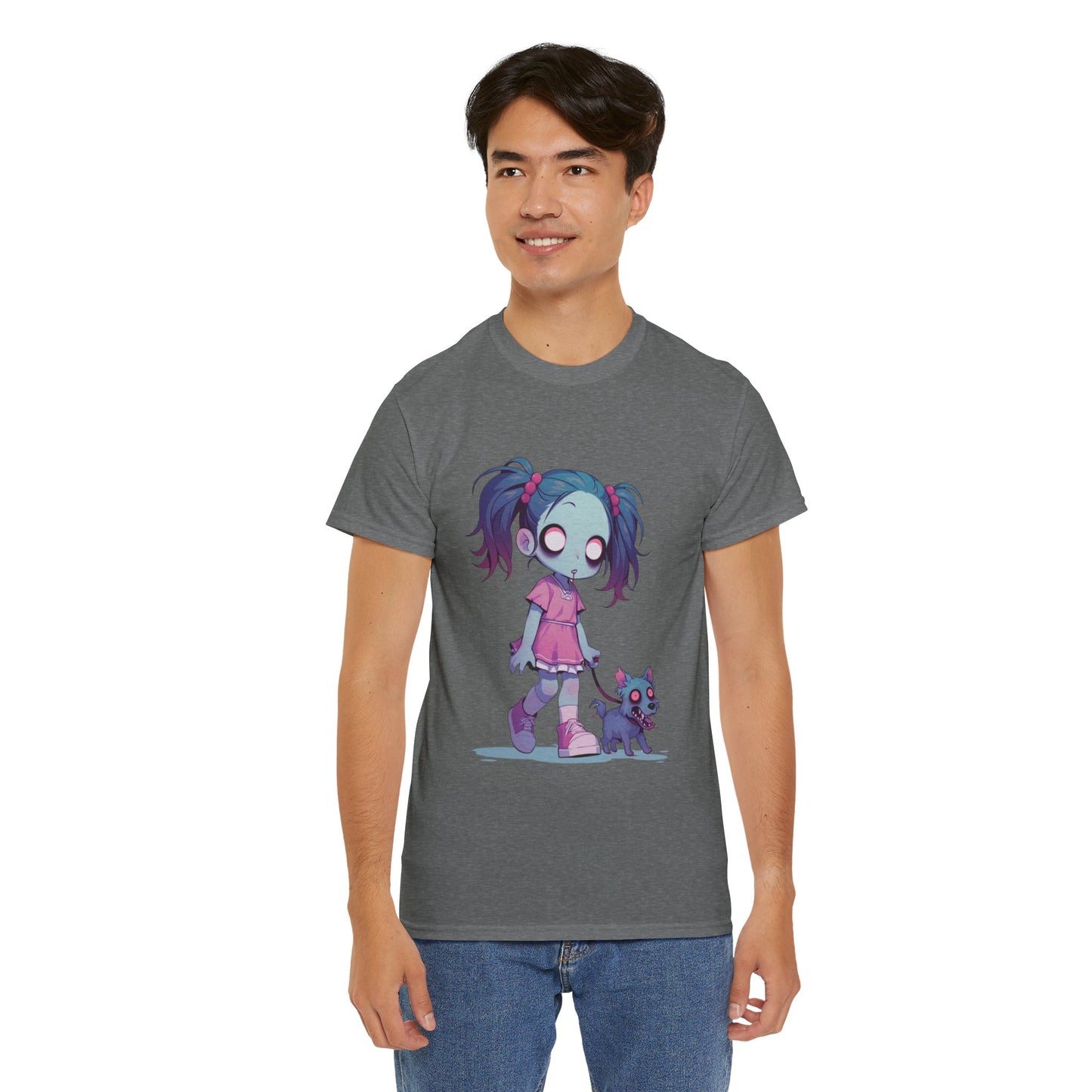Zombie Dog Walker Unisex Heavy Cotton Tee