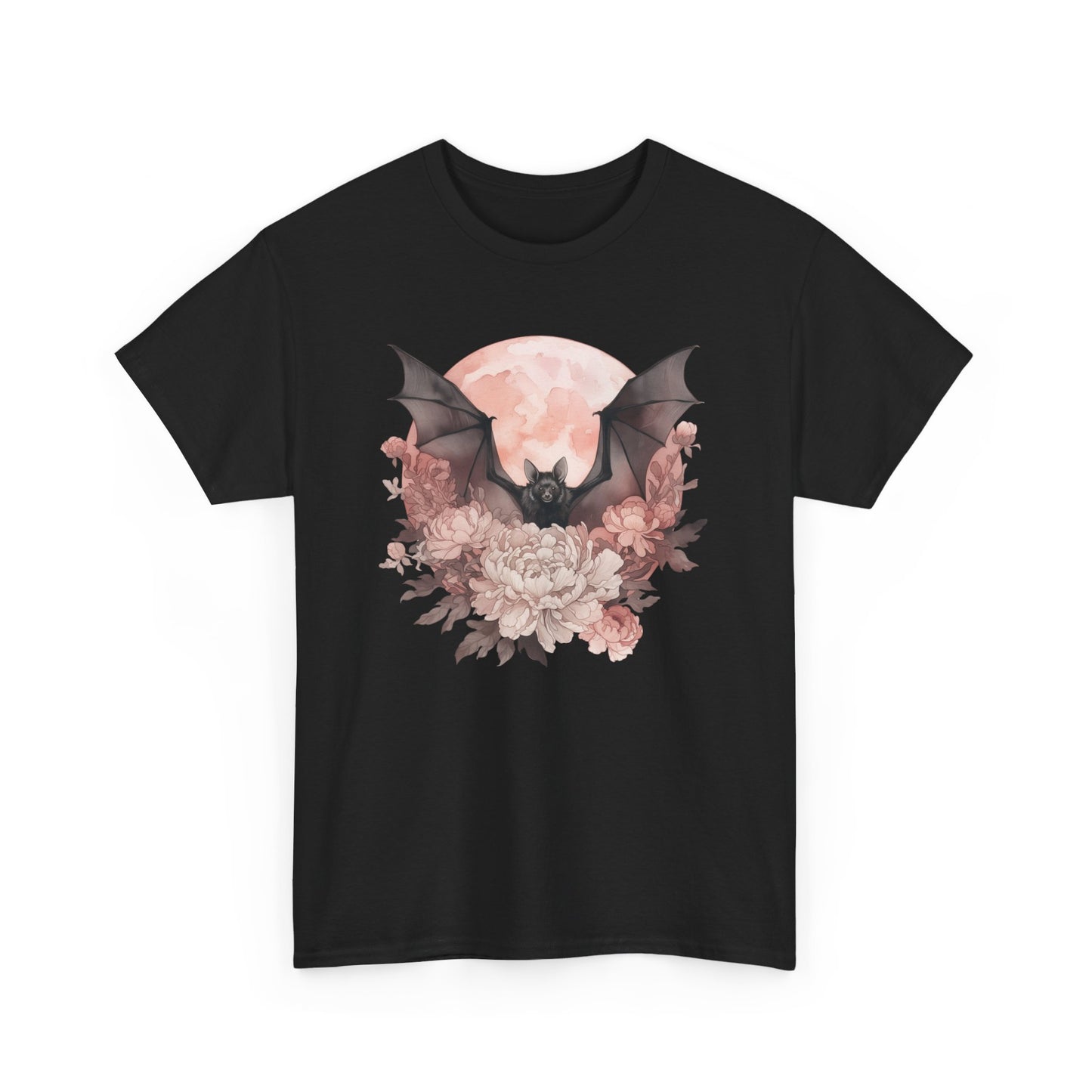 Strawberry Moon Bat Unisex Heavy Cotton Tee