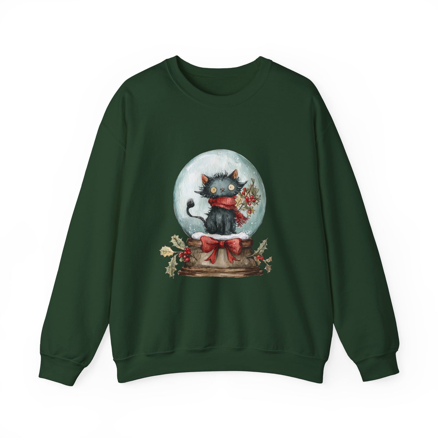 Snowglobe Cat Unisex Heavy Blend™ Crewneck Sweatshirt
