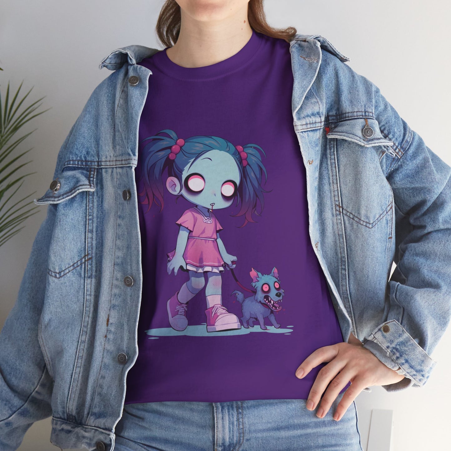 Zombie Dog Walker Unisex Heavy Cotton Tee