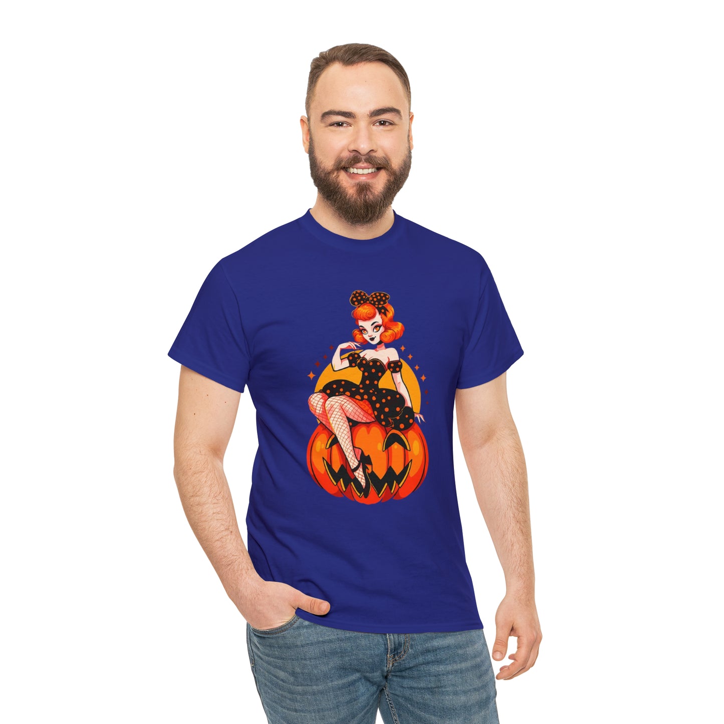 Pumpkin Pinup Unisex Heavy Cotton Tee