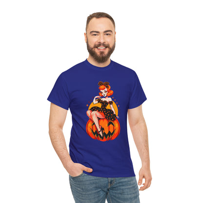 Pumpkin Pinup Unisex Heavy Cotton Tee