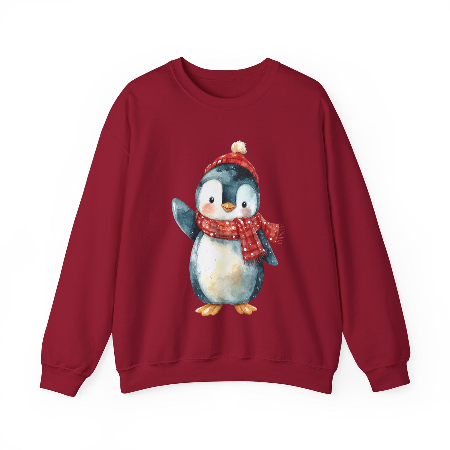Festive Penguin Unisex Heavy Blend™ Crewneck Sweatshirt