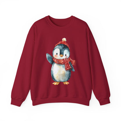 Festive Penguin Unisex Heavy Blend™ Crewneck Sweatshirt