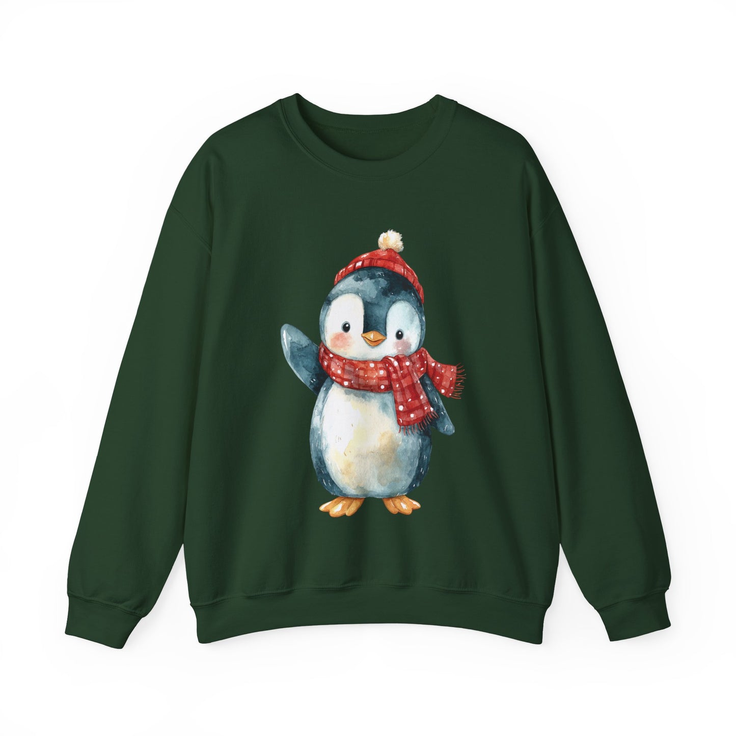 Festive Penguin Unisex Heavy Blend™ Crewneck Sweatshirt