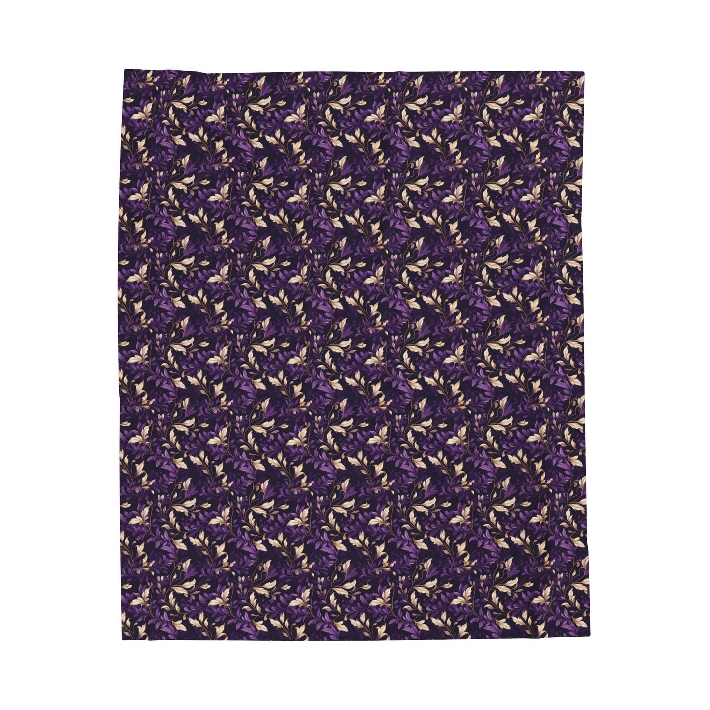 Purple Leaves Velveteen Plush Blanket