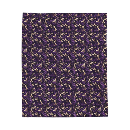 Purple Leaves Velveteen Plush Blanket