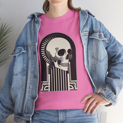 Art Deco Skull Unisex Heavy Cotton Tee