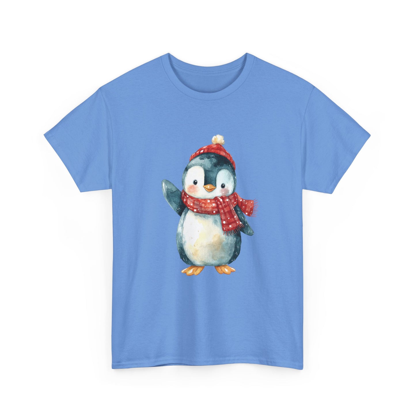 Festive Penguin Unisex Heavy Cotton Tee