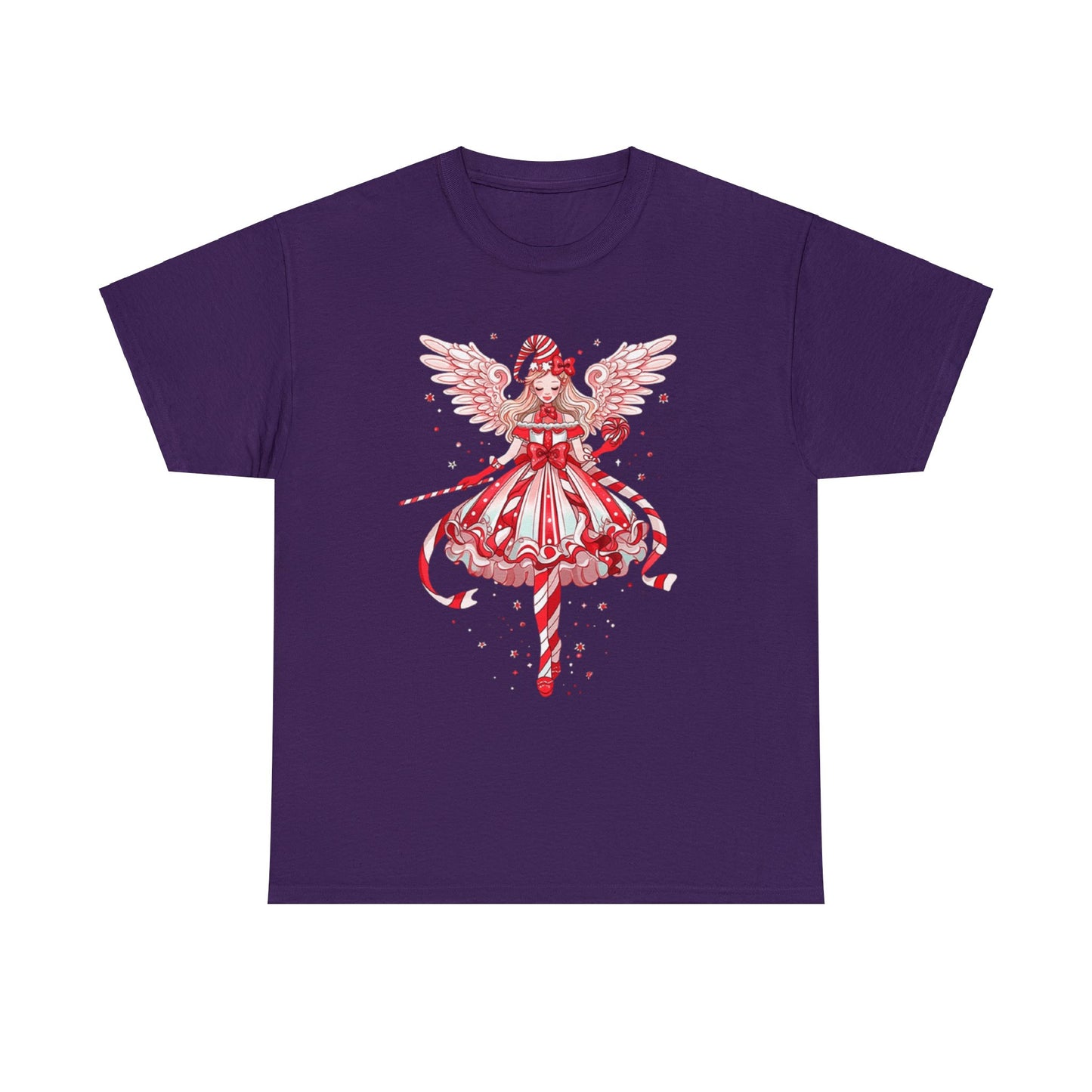 Candy Cane Angel Unisex Heavy Cotton Tee