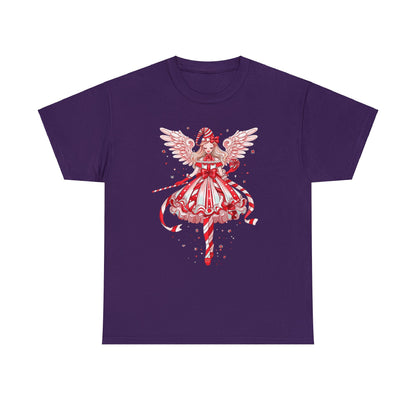 Candy Cane Angel Unisex Heavy Cotton Tee