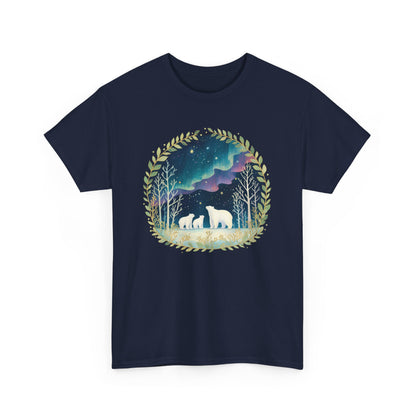 Aurora Polar Bears Unisex Heavy Cotton Tee