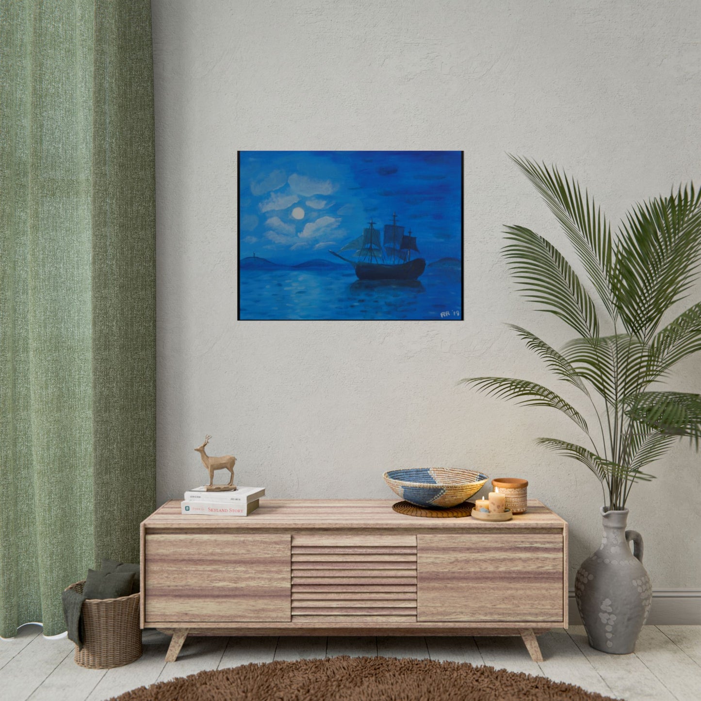 "Voyage in Blue" - Rolled Poster