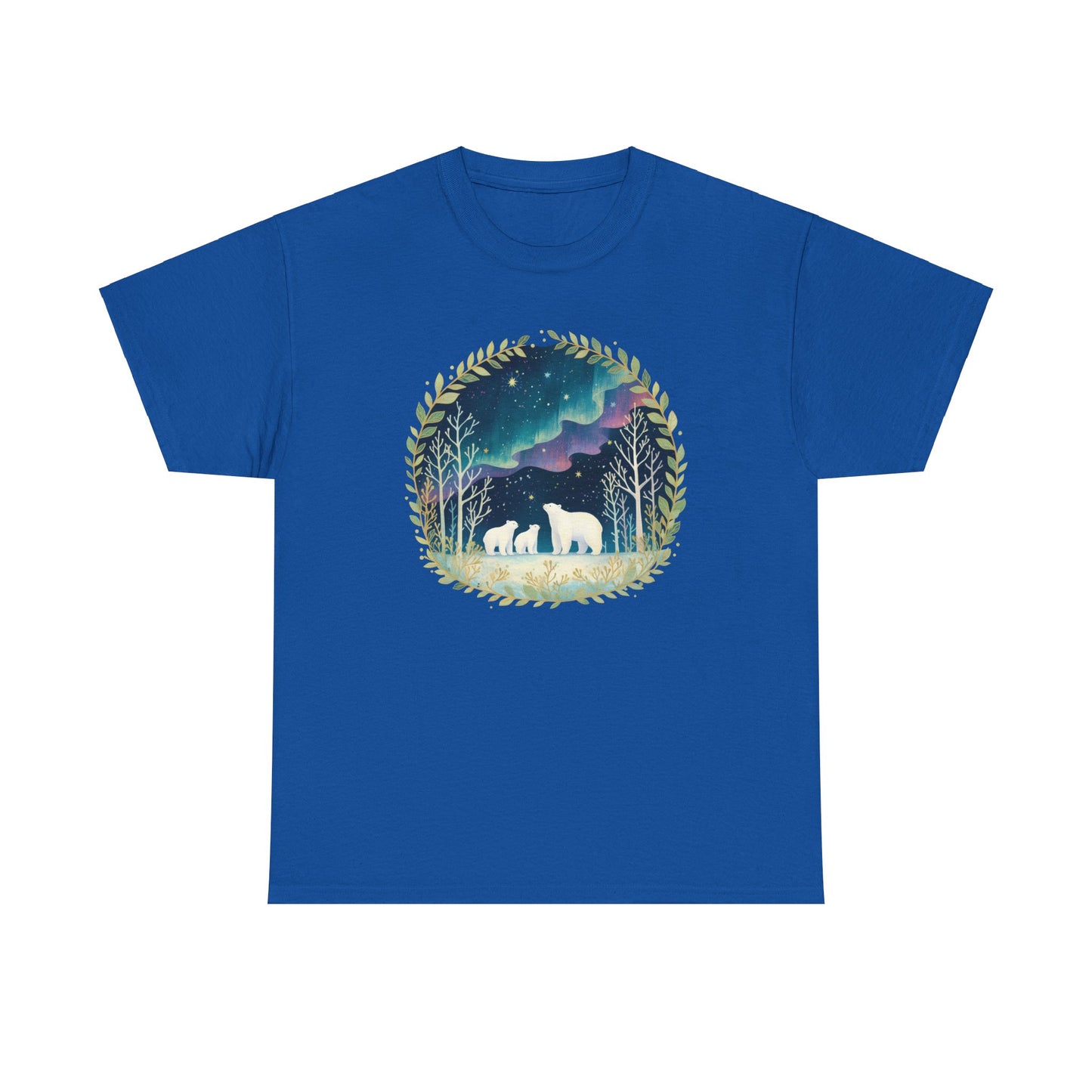 Aurora Polar Bears Unisex Heavy Cotton Tee