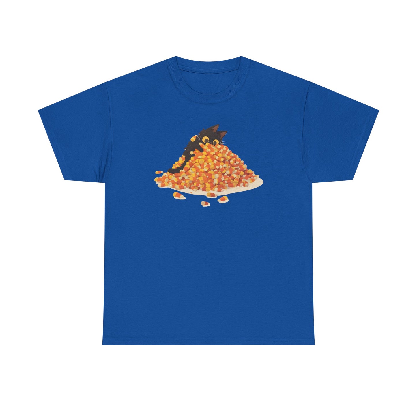 Candy Corn Cat Unisex Heavy Cotton Tee