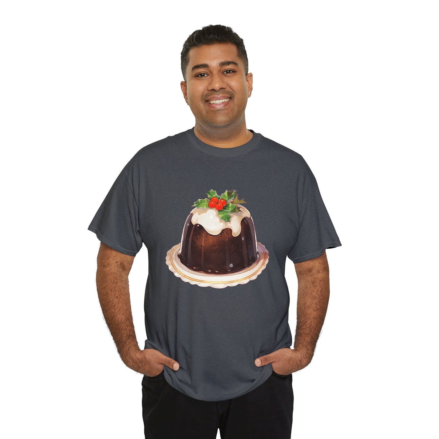 Christmas Pudding Unisex Heavy Cotton Tee