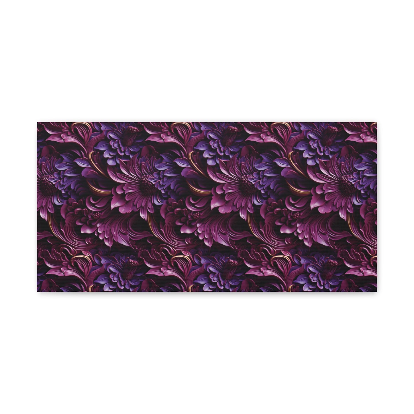 Purple Florals Canvas Gallery Wrap