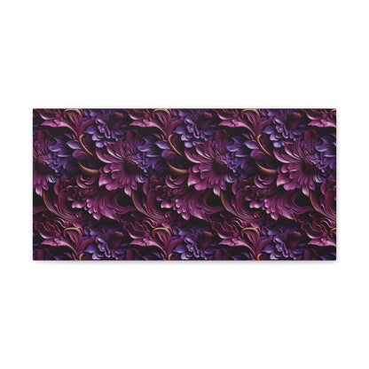Purple Florals Canvas Gallery Wrap