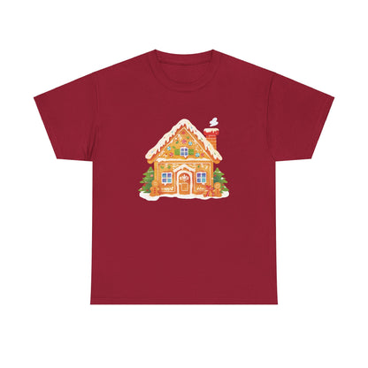 Gingerbread House Unisex Heavy Cotton Tee