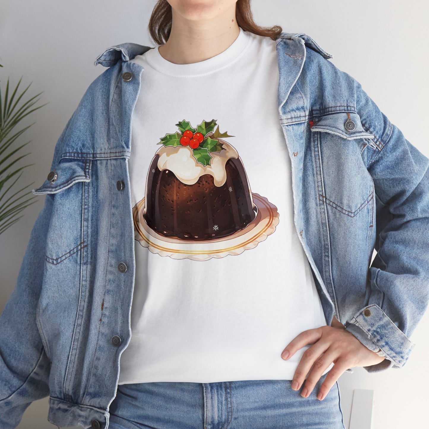 Christmas Pudding Unisex Heavy Cotton Tee