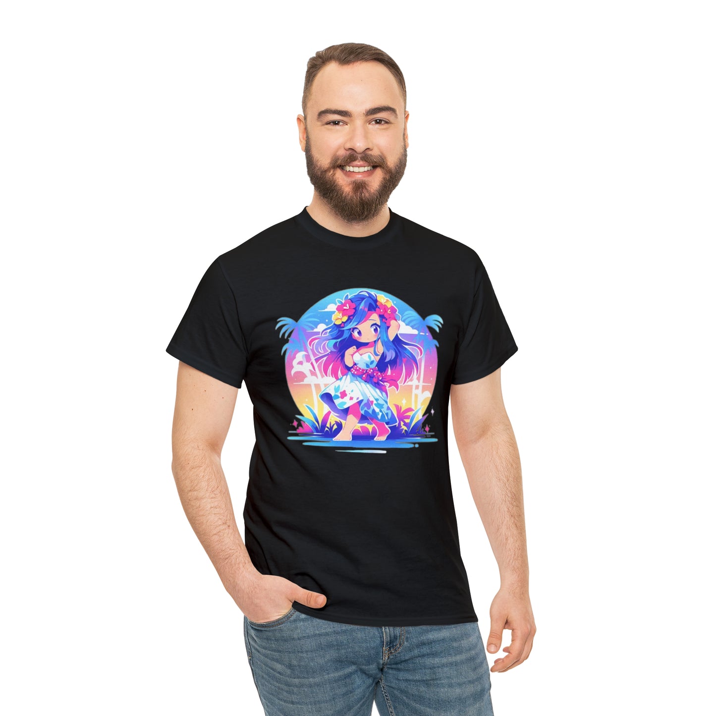 Hula Girl Unisex Heavy Cotton Tee