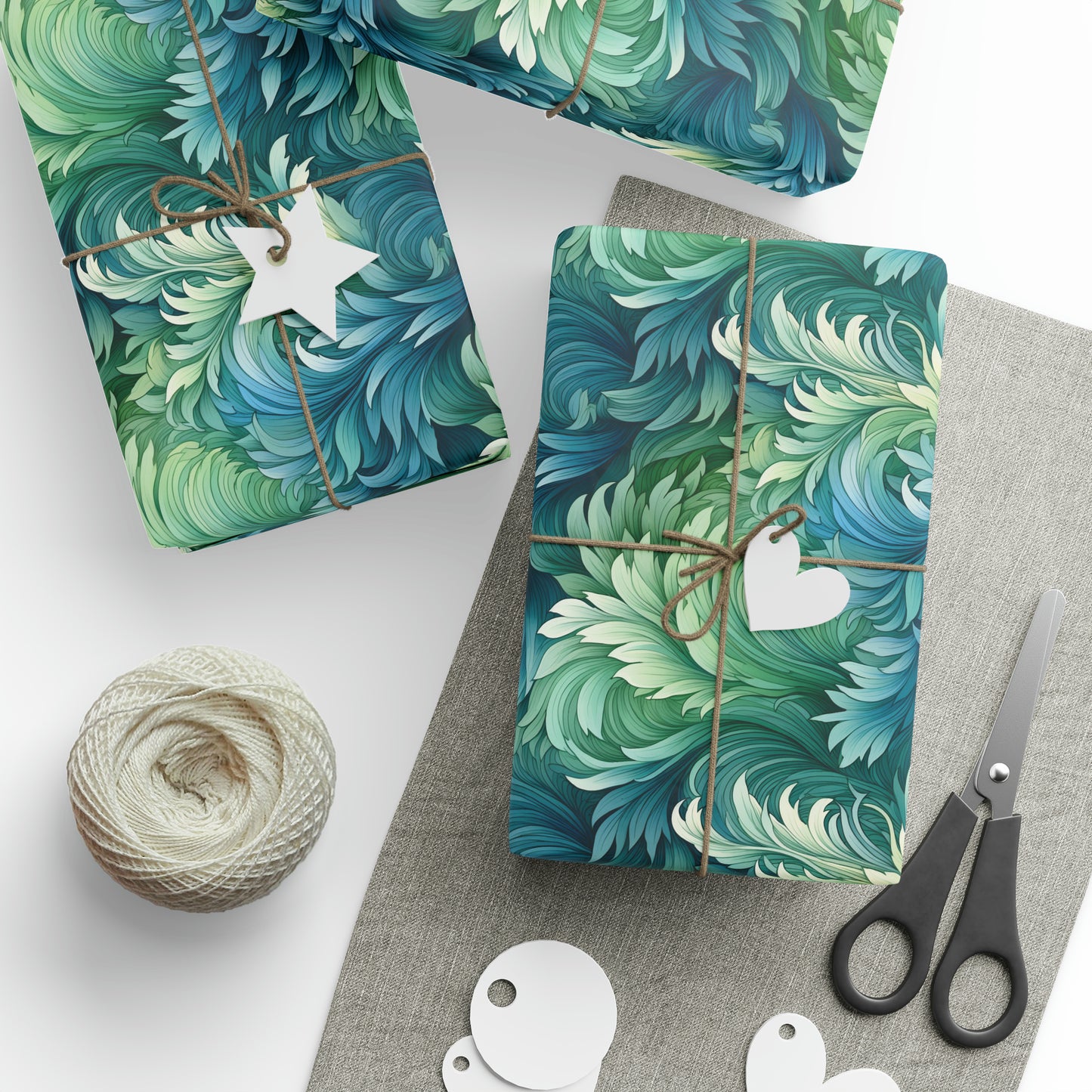 Peacock Flourishes Wrapping Papers