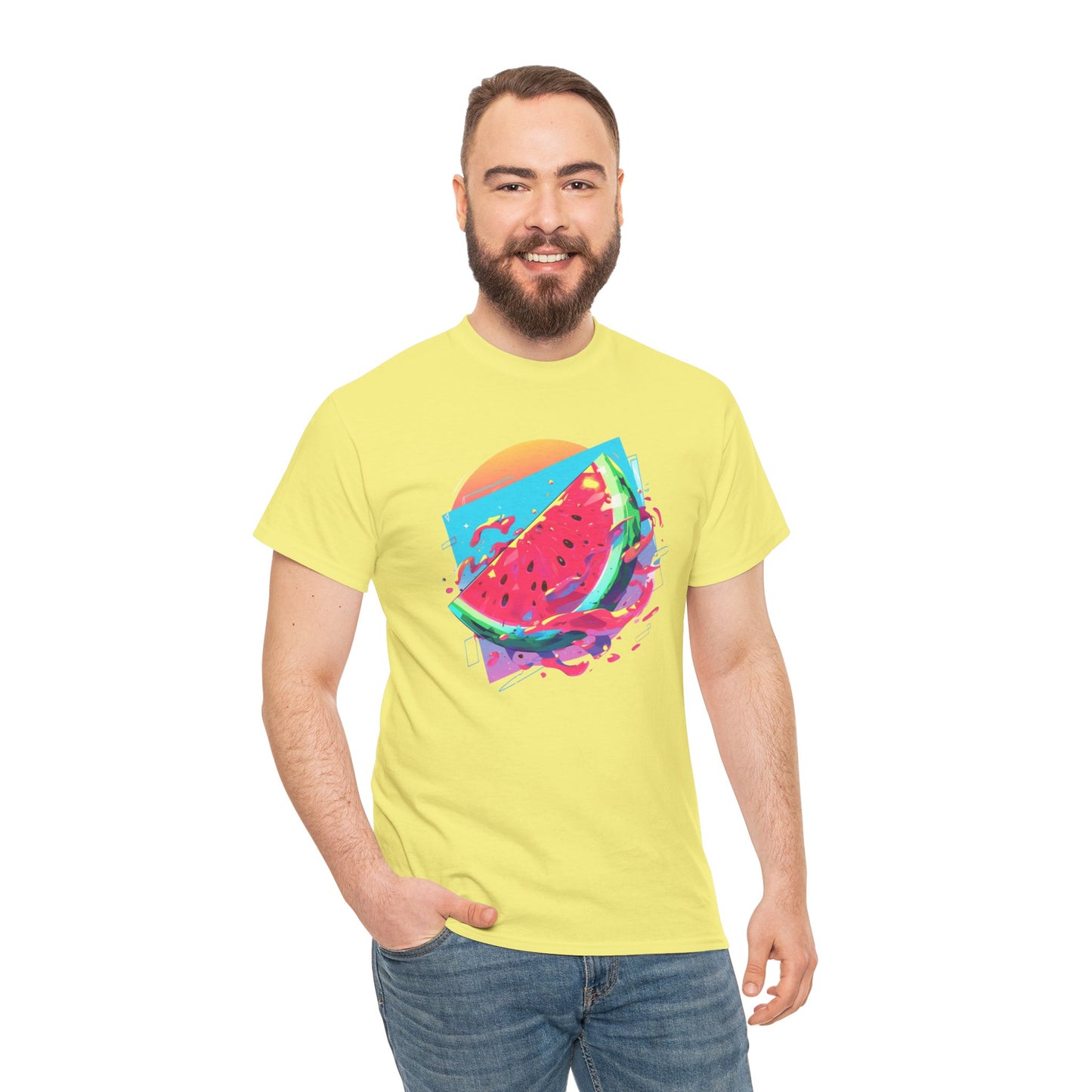Summer Watermelon Unisex Heavy Cotton Tee