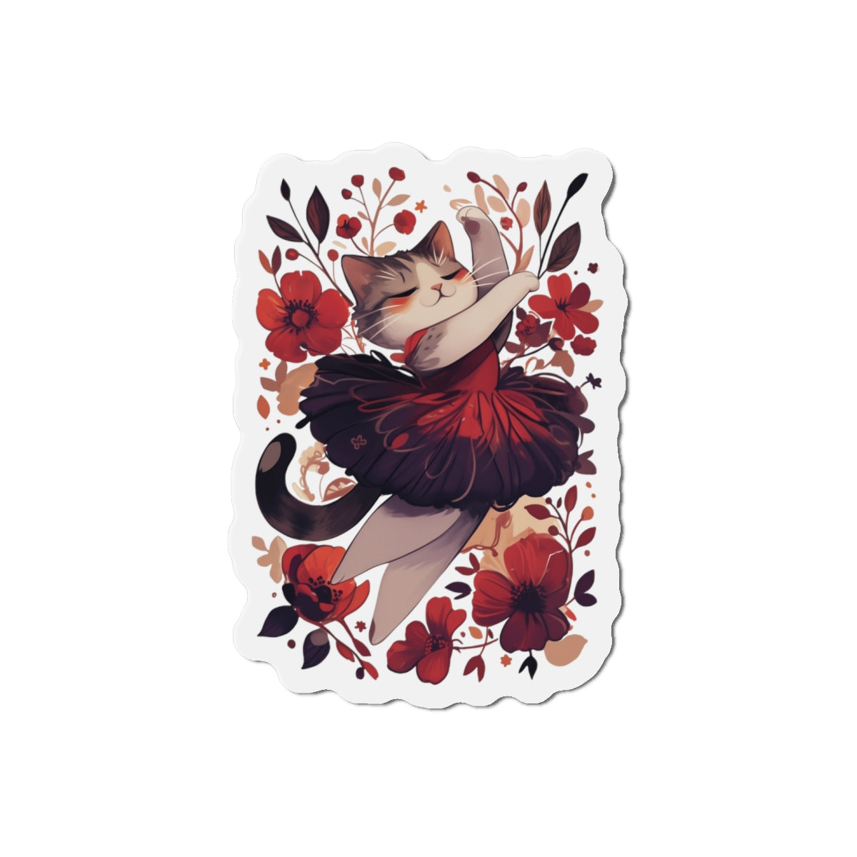 Ballet Cat Die-Cut Magnets
