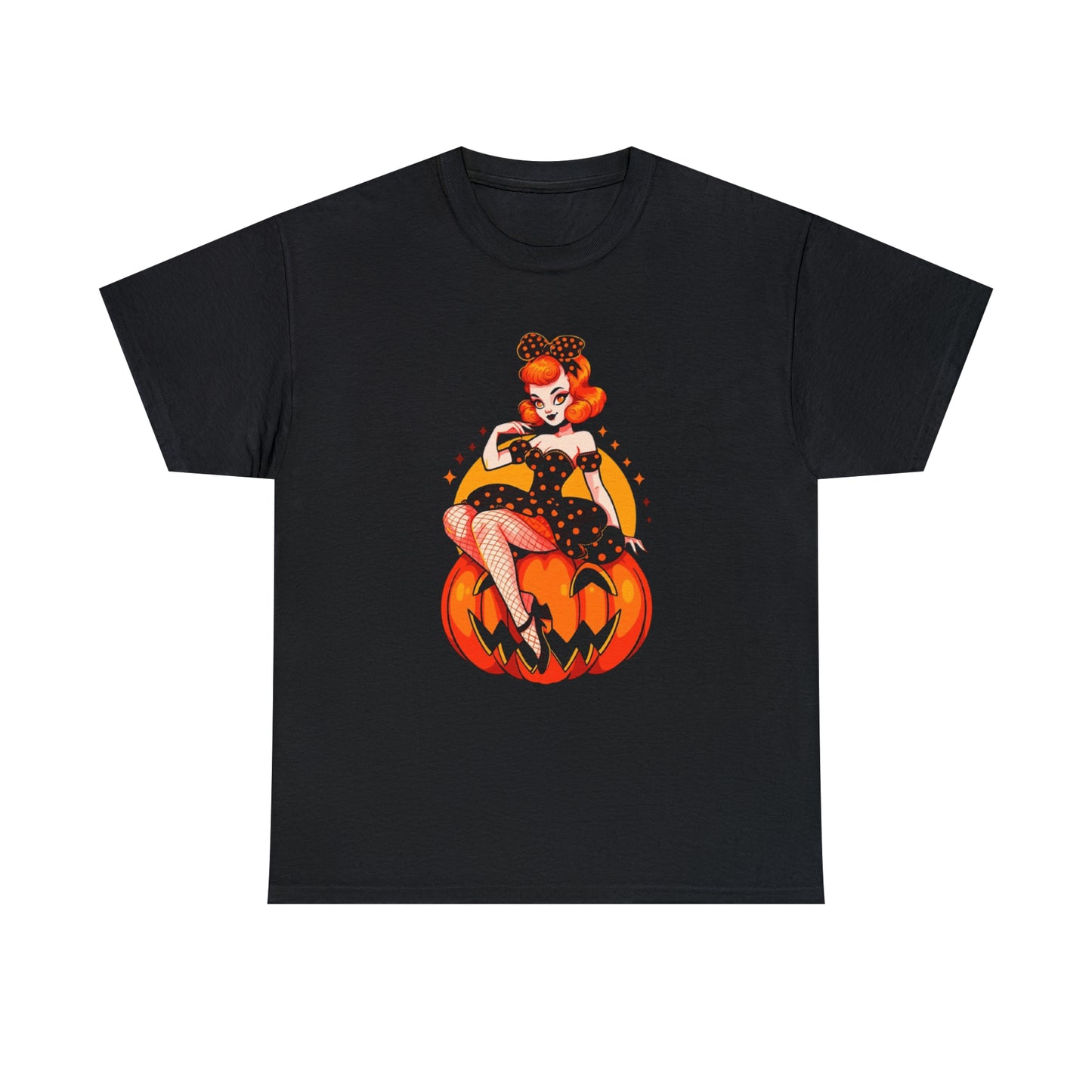 Pumpkin Pinup Unisex Heavy Cotton Tee