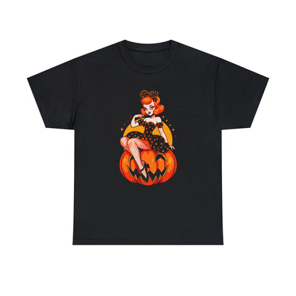 Pumpkin Pinup Unisex Heavy Cotton Tee