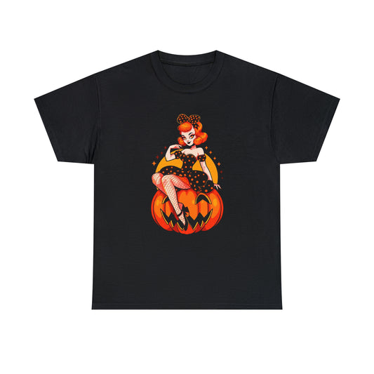 Pumpkin Pinup Unisex Heavy Cotton Tee