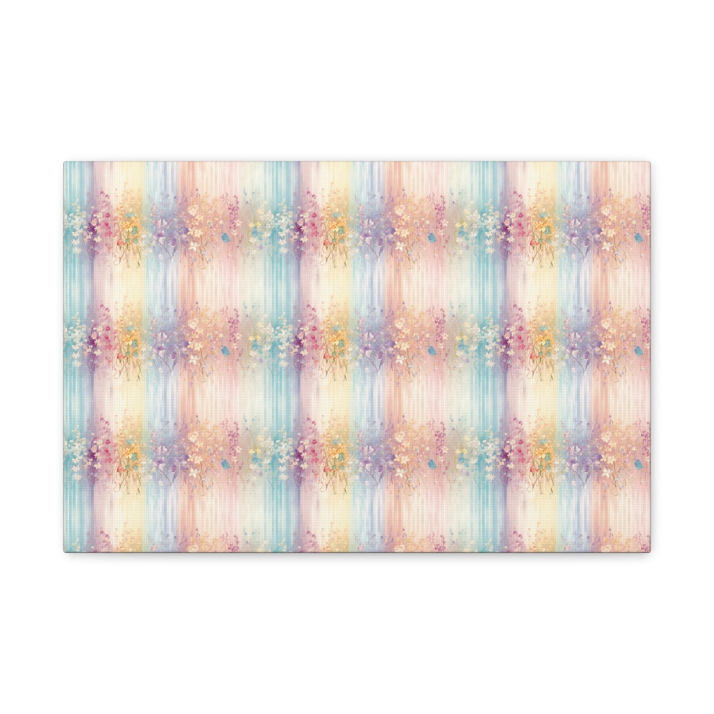 Floral Stripes Canvas Gallery Wrap