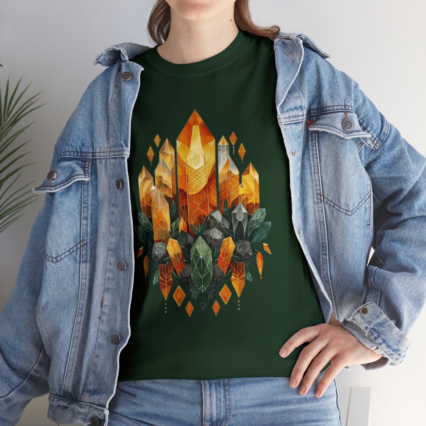 Earthen Crystal Cluster Unisex Heavy Cotton Tee