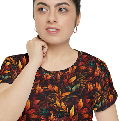 Fall Leaves Women's Short Sleeve Shirt (AOP)