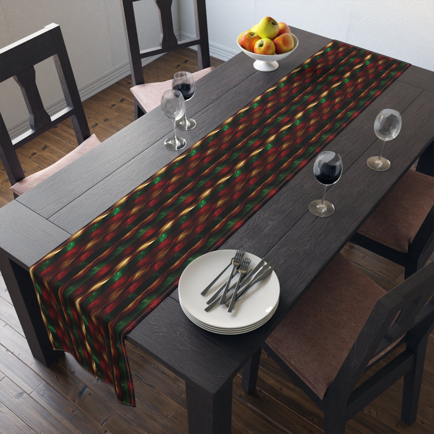Festive Stripes Table Runner (Cotton, Poly)