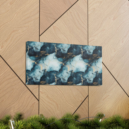 Cool Blue Marble Canvas Gallery Wrap