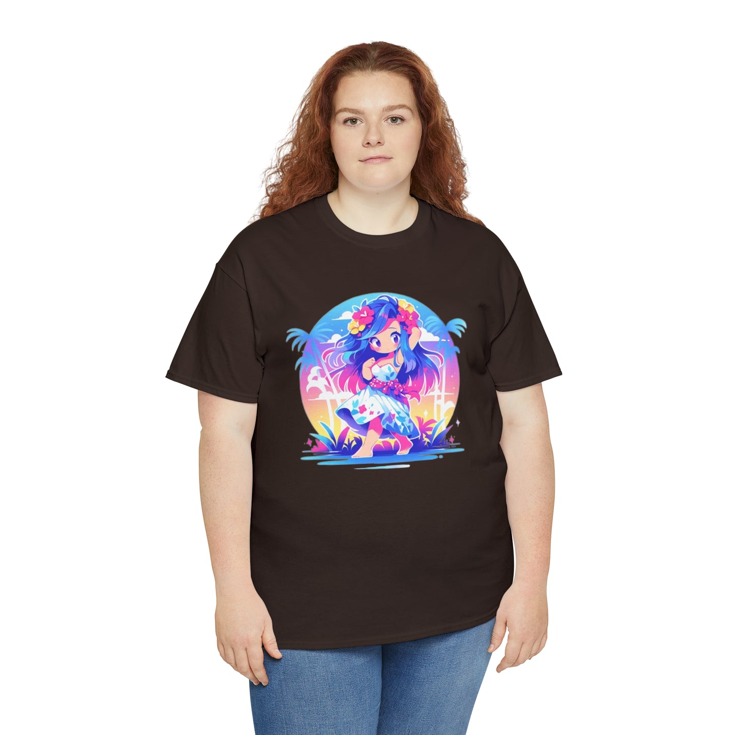 Hula Girl Unisex Heavy Cotton Tee