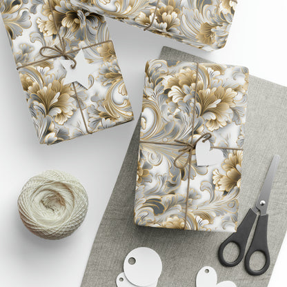 Silver & Gold Filigree Wrapping Papers