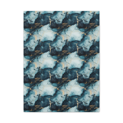 Cool Blue Marble Canvas Gallery Wrap