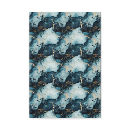 Cool Blue Marble Canvas Gallery Wrap